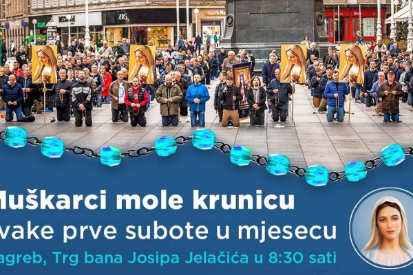 Moški v 40 državah na trgih molili rožni venec